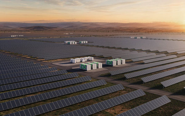 Edify Smoky Creek solar battery hybrid project artist impression Queensland Australia golden hour