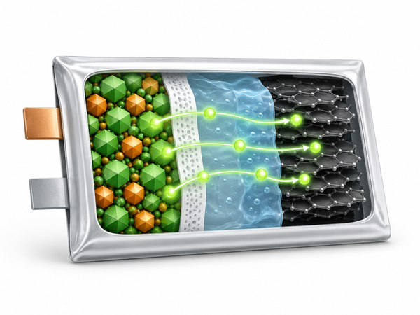Austrian PHOENICS project LMFP lithium manganese iron phosphate cathode stationary storage energy density cycle life Virtual Vehicle Varta AVL