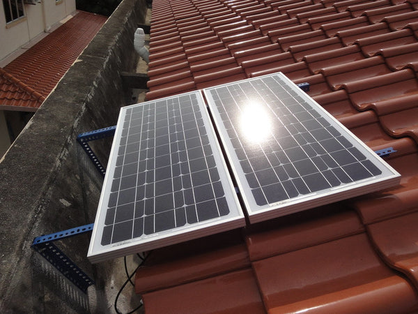 Wall-mounted home solar battery storage unit installed in a residential garage