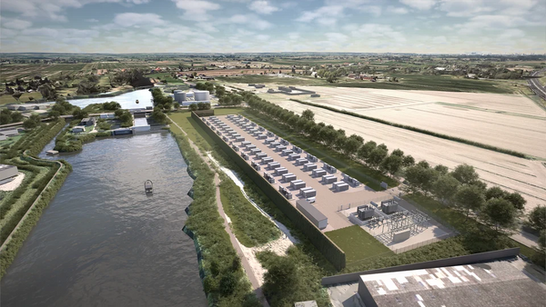 Flower rendering of 100MW 400MWh BESS project in Hamburg Germany European BESS optimisation deal with ENGIE
