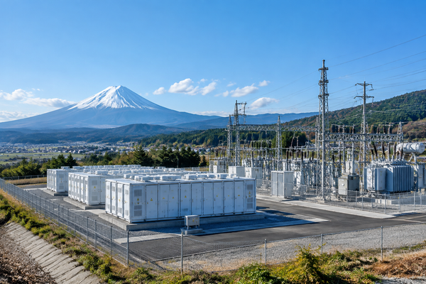 Grid battery storage installation in Japan supporting long-term capacity market revenue