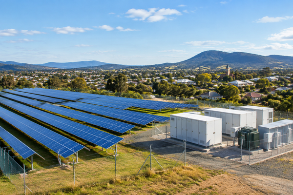 Community-owned solar photovoltaic array with battery storage at a regional Australian town