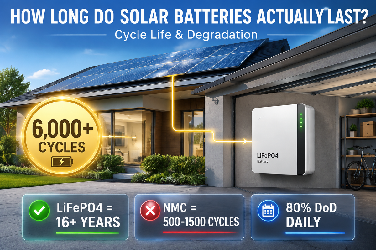 How Long Do Solar Batteries Actually Last? Cycle Life and Degradation