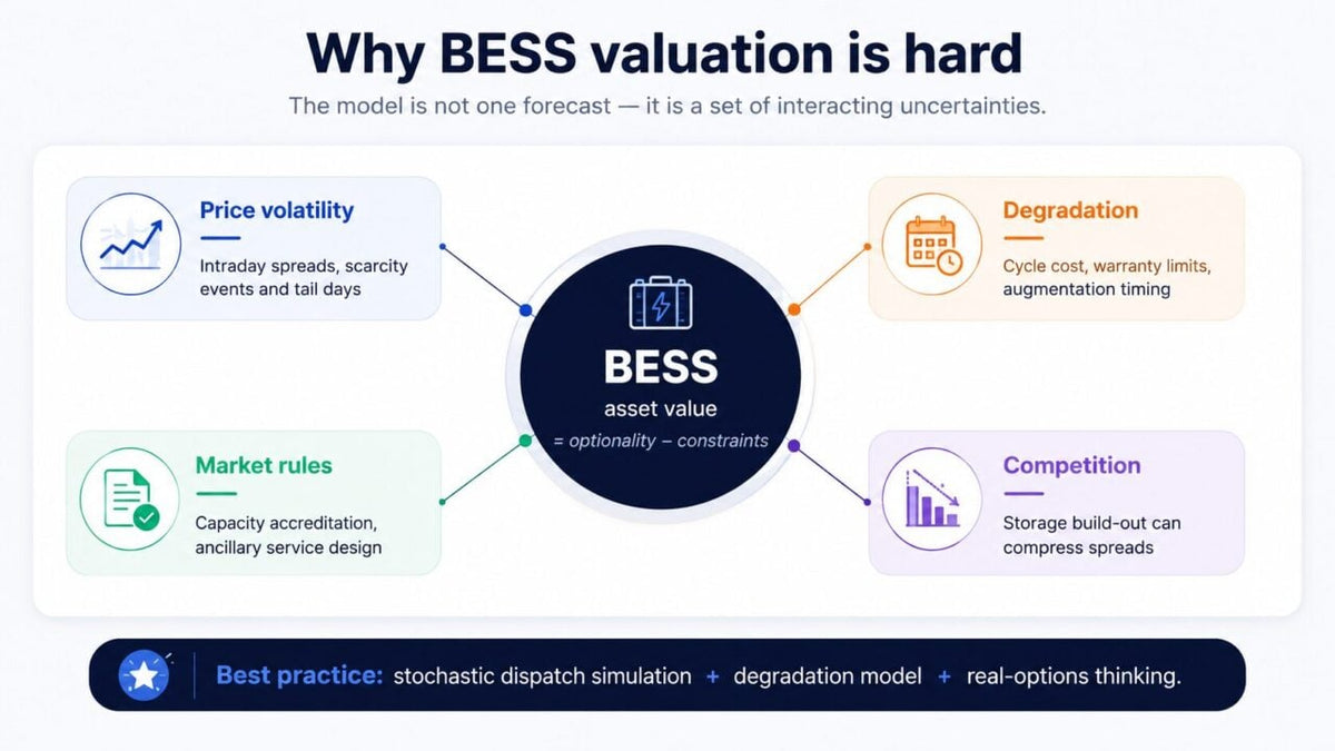 Why DCF Models Fail Battery Storage: The Real Options Revolution in BESS Valuation