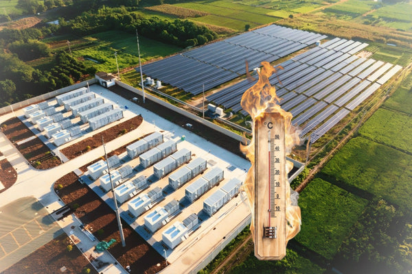 extreme heat solar photovoltaic system and battery storage thermal stress thermal runaway cooling system maintenance
