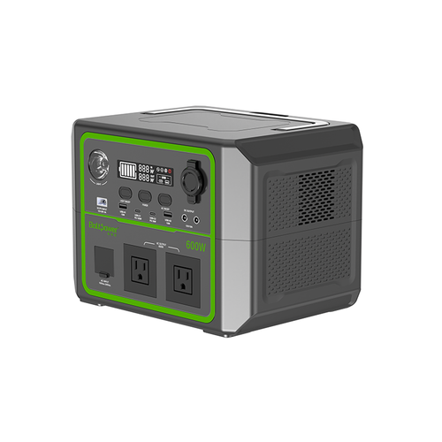 AGAIC BP060B Portable Power Station — Front View with Handle and Display