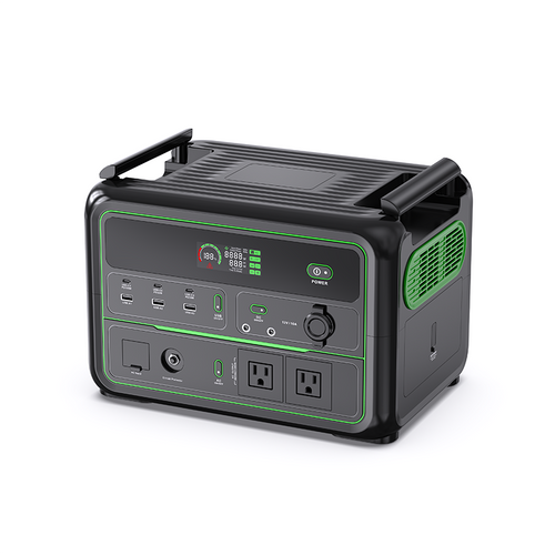 AGAIC BP120C Portable Power Station — Front View with Handle and LED Light
